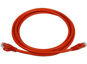 PowerMAX Red Cat.6 U/UTP T568B Patch Cord (PVC) - with Divider